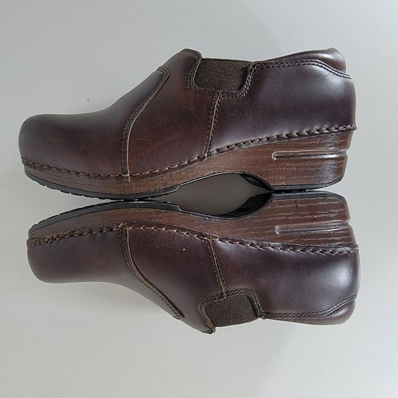 Dansko XP Dark Brown Pull Up Women's Clogs - Size 37 - Picture 3 of 9